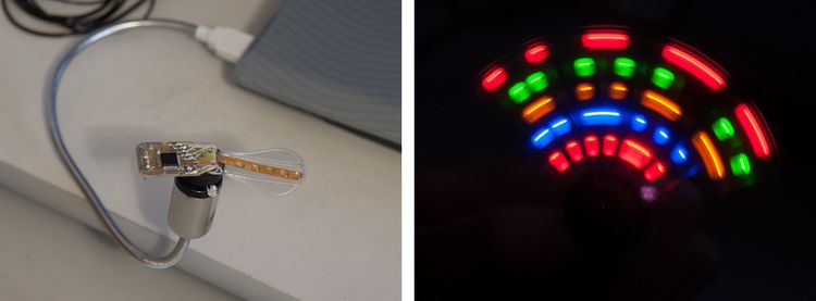 Простой вращающийся светодиодный дисплей Простой вращающийся светодиодный дисплей