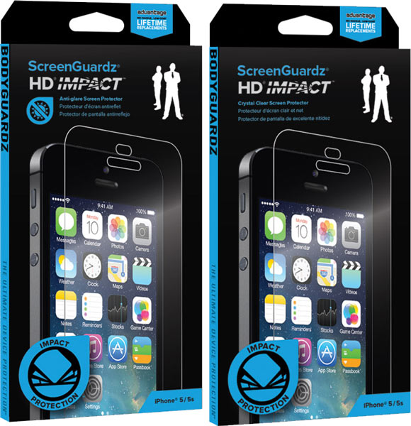 Пленка BodyGuardz ScreenGuardz HD Impact защищает экран от загрязнения, царапин и ударов