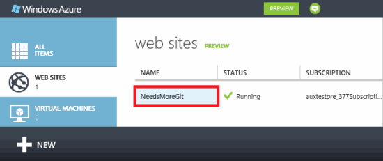 Публикация сайтов Windows Azure с помощью Git clip_image002