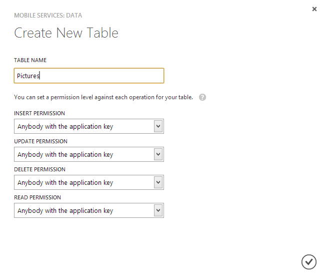 Создание Data Table