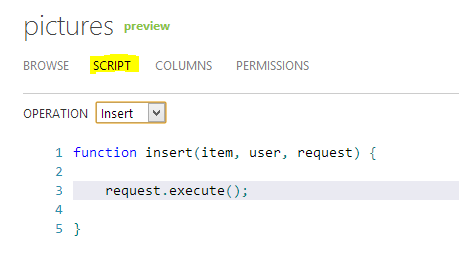 Публикация в Azure Blob Storage с помощью Shared Access Signature Скрипт Data Table