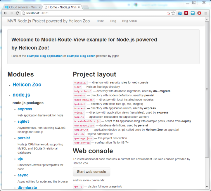 Публикуем веб приложения Ruby, Python, Node.js, Perl и Java в Azure Cloud Services
