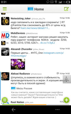 Пять Twitter клиентов для Android