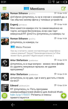 Пять Twitter клиентов для Android