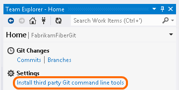 Работа с Git в Visual Studio 2012