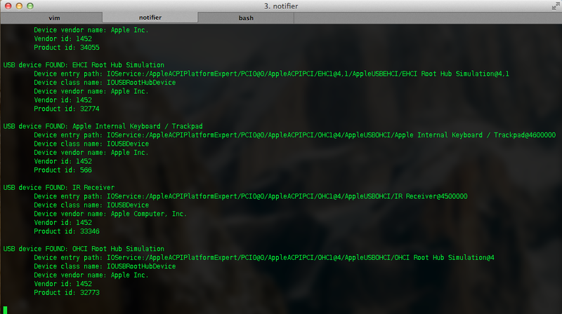 Работа с USB устройствами в программе на C в MacOS X Работа с USB устройствами в программе на C в MacOS X