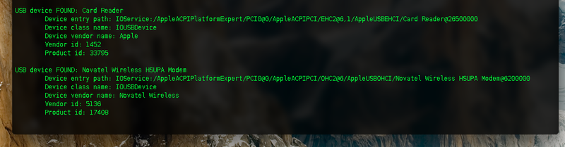 Работа с USB устройствами в программе на C в MacOS X Работа с USB устройствами в программе на C в MacOS X