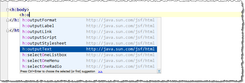 Разработка JSF приложений при помощи IntelliJ Idea. Часть 2: Разработка простого приложения