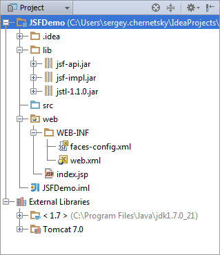 Разработка JSF приложений при помощи IntelliJ Idea. Часть 2: Разработка простого приложения