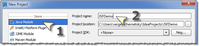 Разработка JSF приложений при помощи IntelliJ Idea. Часть 2: Разработка простого приложения image