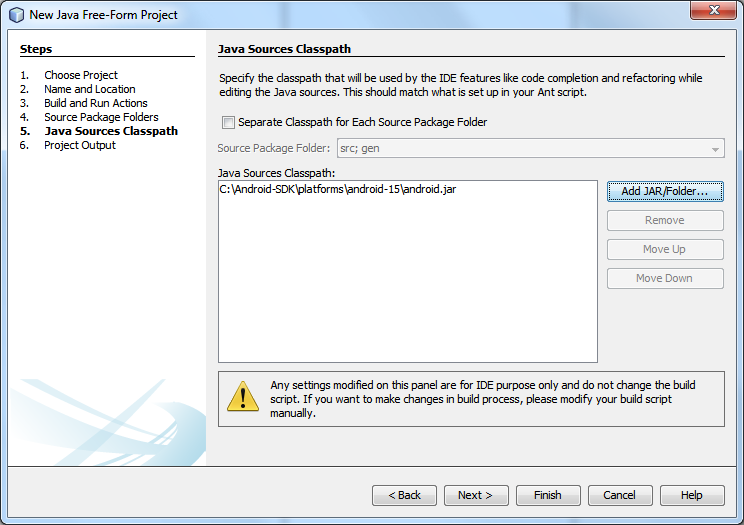 5. Java Sources Classpath