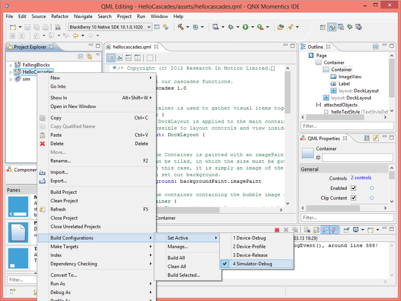 Разработка под BlackBerry 10. Начало Разработка под BlackBerry 10. Начало