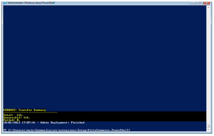 Развертывание Virto Commerce в Windows Azure с помощью Powershell image