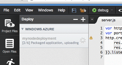 Развертывание облачного приложения Node.js из среды разработки Cloud9 clip_image032