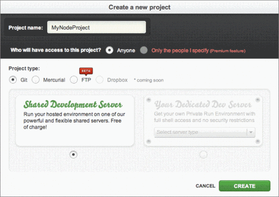 Развертывание облачного приложения Node.js из среды разработки Cloud9 clip_image004