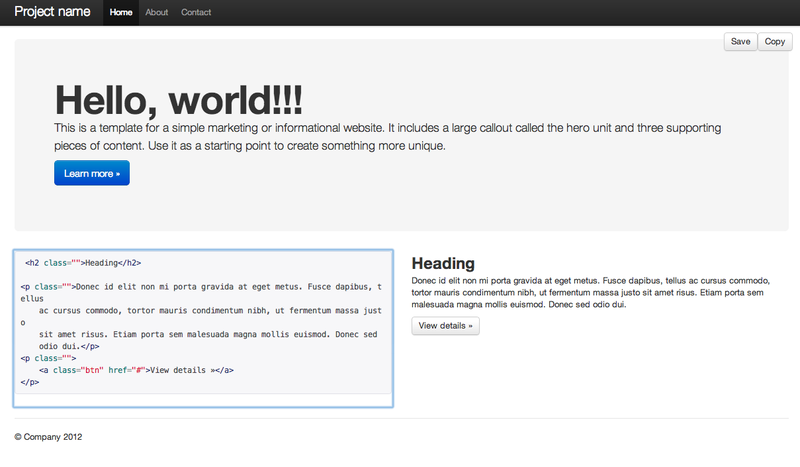 Редактирование статических HTML страниц в браузере Редактирование статических HTML страниц в браузере