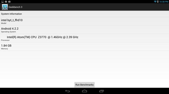Результаты тестов планшета на платформе Bay Trail под управлением Android часть третья, Geekbench 3