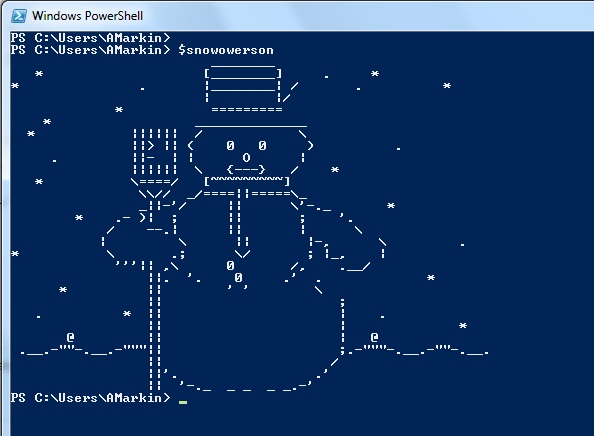 Рисуем снеговика в PowerShell