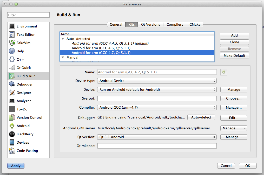 Сборка Qt 5.1 приложений под Android на Mac, seriously?