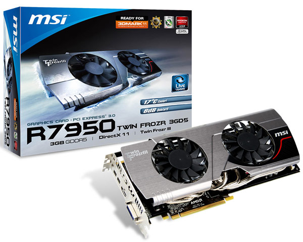 Ожидается, что 3D-карта MSI R7950 Twin Frozr Boost Edition будет стоить $330