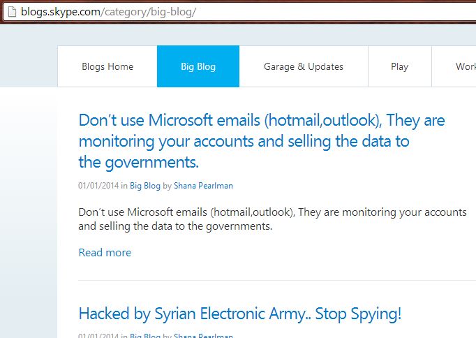 Сирийская электронная армия взломала блог и Twitter аккаунт Skype image