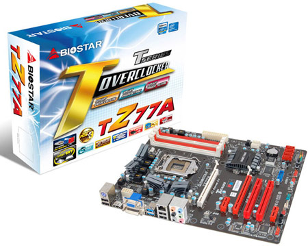 Системная плата BIOSTAR TZ77A построена на чипсете Intel Z77 Express