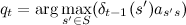 q_t=argmaxlimits_{s'in S}(delta_{t-1}(s')a_{s's})