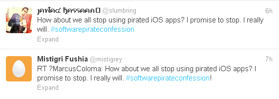 Словарь для iOS публикует антипиратские сообщения в твиттер от имени пользователей