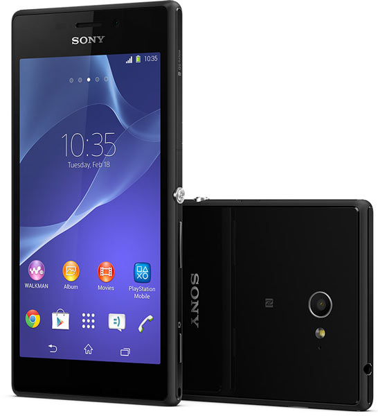 Внешний вид Sony Xperia M2 выдержан в том же стиле, что и внешний вид новой флагманской модели