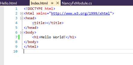 Создаем первое приложение на NancyFX Создаем первое приложение на NancyFX