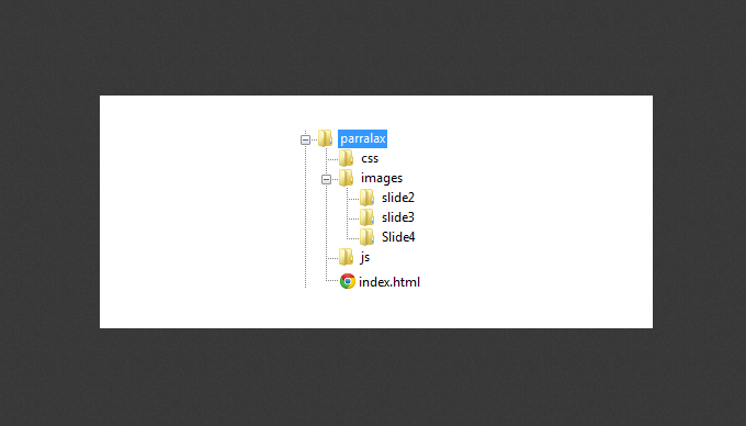 parallax website folder structure