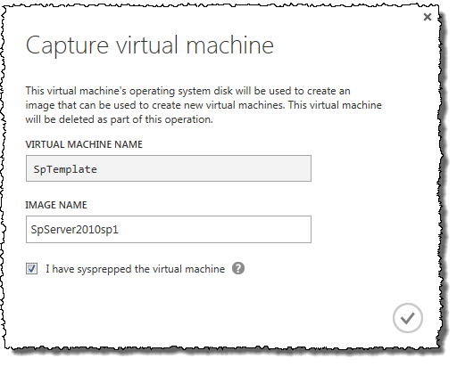 Создаем шаблон виртуальной машины с SharePoint в Windows Azure