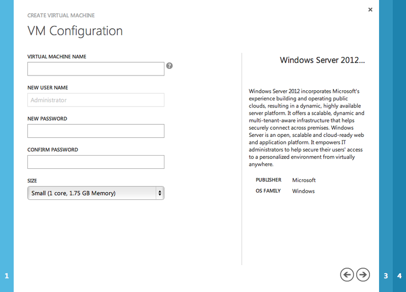 Создание Windows Azure Virtual Machine для хостинга web приложений