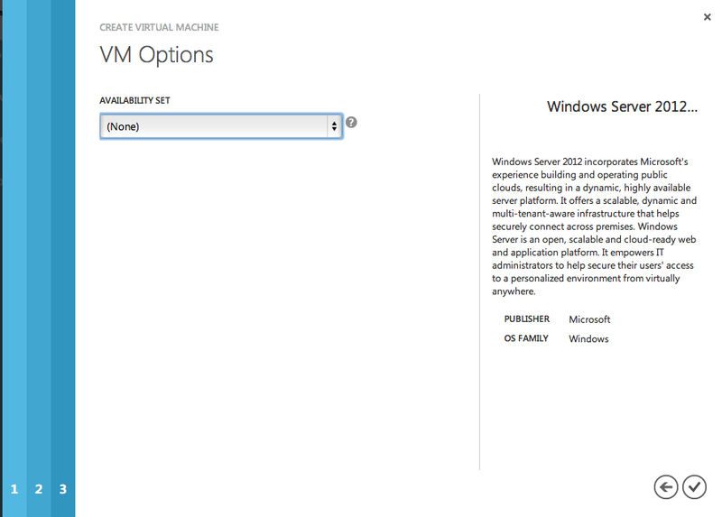 Создание Windows Azure Virtual Machine для хостинга web приложений