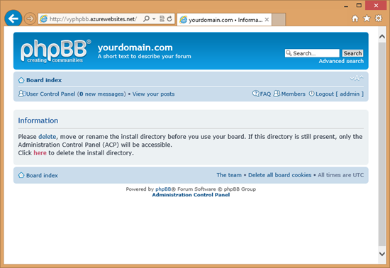 Создание форумов phpBB в облаке за несколько минут image