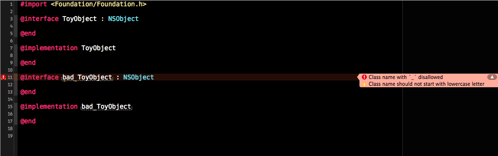 Создание и использование плагина для Clang в Xcode error_warning