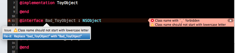 Создание и использование плагина для Clang в Xcode warning_fixit_hint