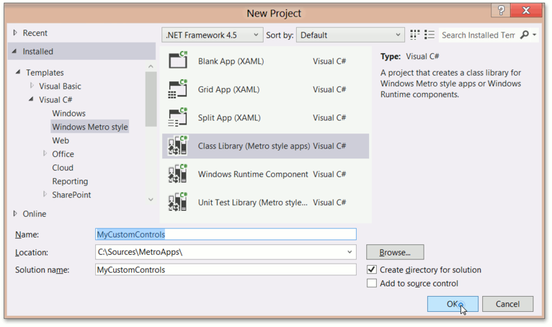 Создание и регистрация Metro style компонента для WinRT Создание и регистрация Metro style компонента для WinRT