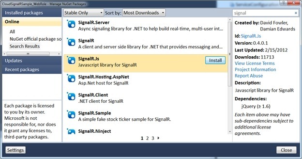 Создание облачного, асинхронного и масштабируемого веб приложения с близкими к реальному времени долгоживущими соединениями с SignalR Создание облачного, асинхронного и масштабируемого веб приложения с близкими к реальному времени долгоживущими соединениями с SignalR