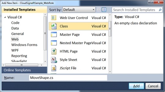 Создание облачного, асинхронного и масштабируемого веб приложения с близкими к реальному времени долгоживущими соединениями с SignalR Создание облачного, асинхронного и масштабируемого веб приложения с близкими к реальному времени долгоживущими соединениями с SignalR