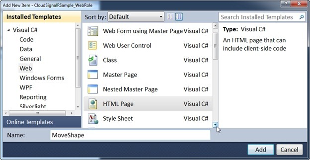 Создание облачного, асинхронного и масштабируемого веб приложения с близкими к реальному времени долгоживущими соединениями с SignalR Создание облачного, асинхронного и масштабируемого веб приложения с близкими к реальному времени долгоживущими соединениями с SignalR
