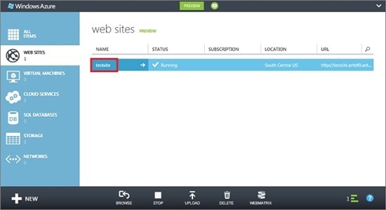 Создание облачного сайта на PHP с SQL Database и его развертывание с помощью Git clip_image016