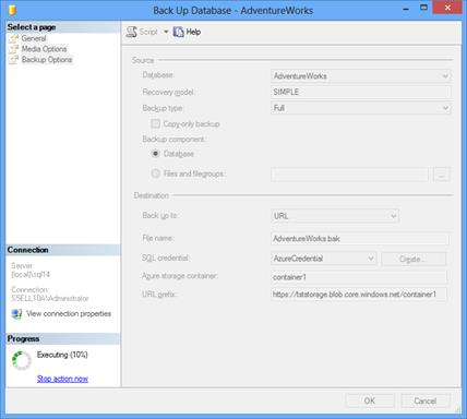 Создание резервных копий БД SQL Server 2014 CTP2 в Windows Azure