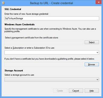 Создание резервных копий БД SQL Server 2014 CTP2 в Windows Azure Создание резервных копий БД SQL Server 2014 CTP2 в Windows Azure
