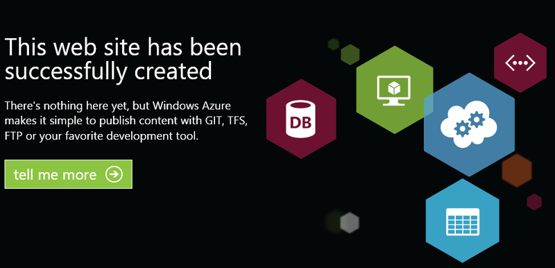 Создание сайта Windows Azure Web Site и развёртывание там приложения ASP.NET MVC 4