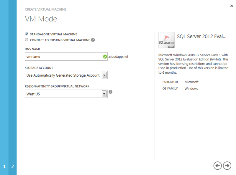 Создание виртуальной машины SQL 2012 в Windows azure и подключение к ней Создание виртуальной машины SQL 2012 в Windows azure и подключение к ней