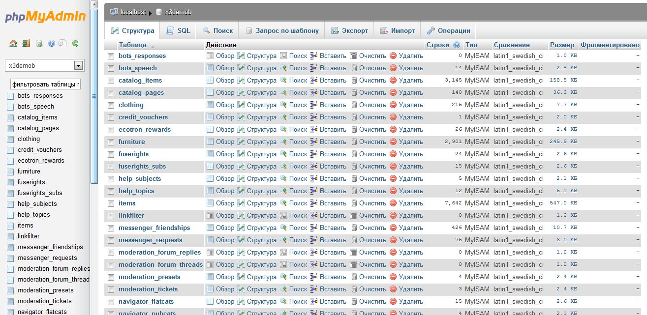 Программа phpMyAdmin