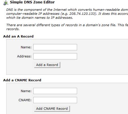 Сравнение панелей управления хостингом: cPanel vs. vDeck Простой редактор ДНС - зон в cPanel