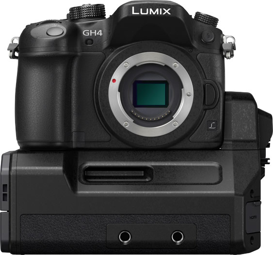 Камеру Panasonic Lumix G DMC-GH4 можно дополнить интерфейсным блоком Panasonic Lumic Yagh