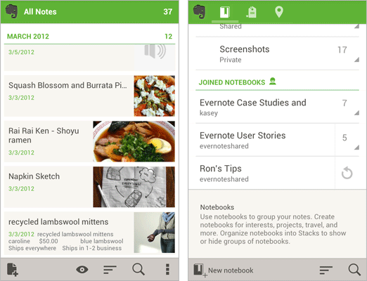 Существенно обновленный Evernote 4.0 для Android